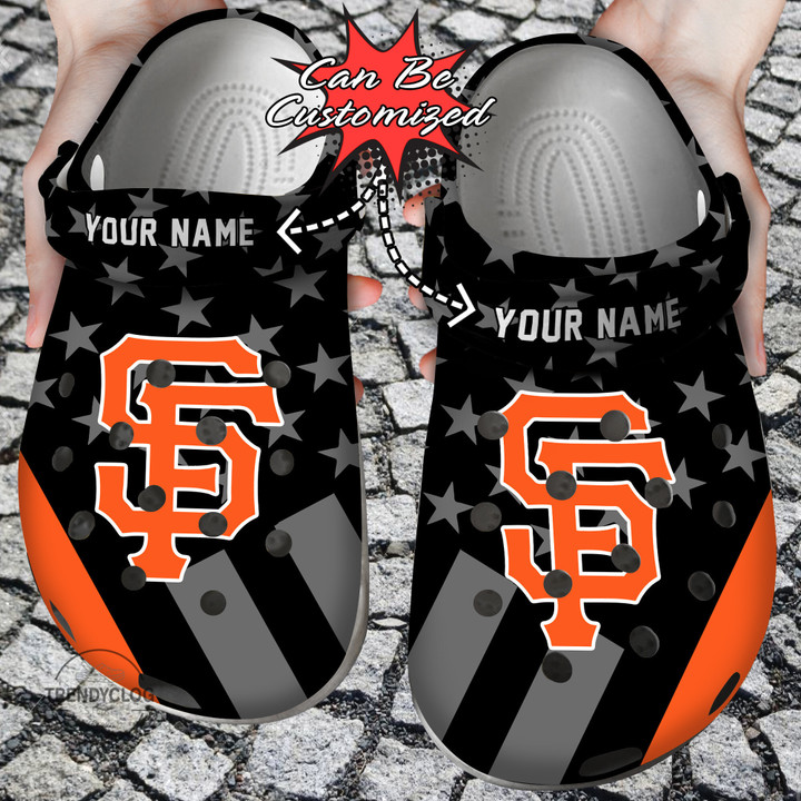 Baseball Crocs Personalized SF Giants Star Flag Clog Shoes
