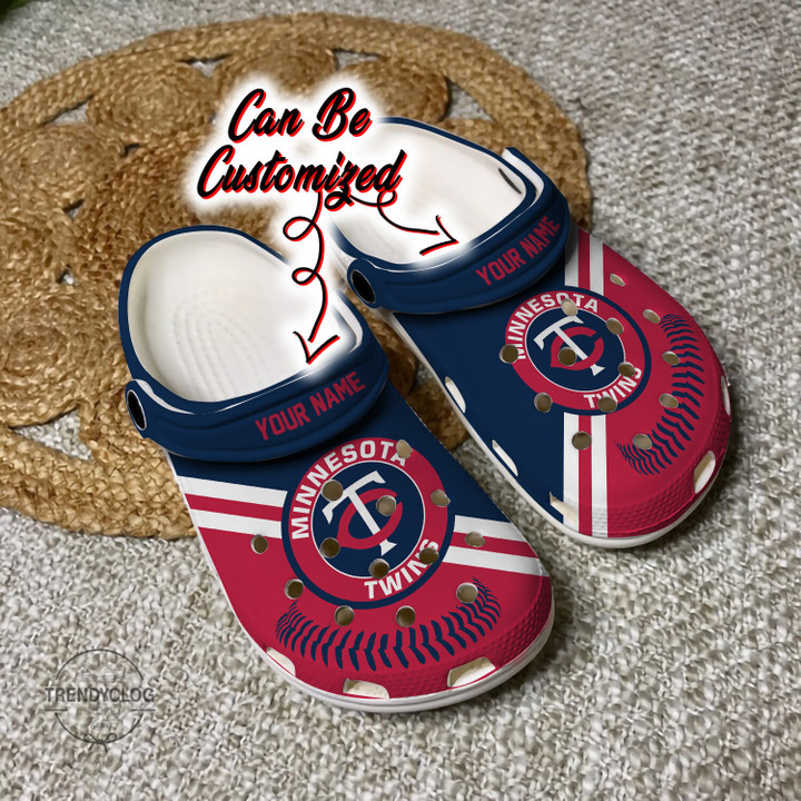 Baseball Crocs MTwins Personalized Baseball Logo Team Clog Shoes