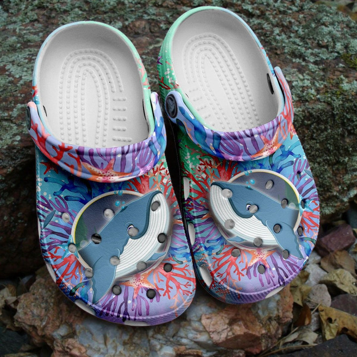 Cute Whale Cartoon Ocean Crocs Shoes Crocbland Clog Birthday Gifts