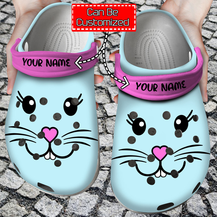 Easter Crocs Personalized Cute Bunn Face Clog Shoes