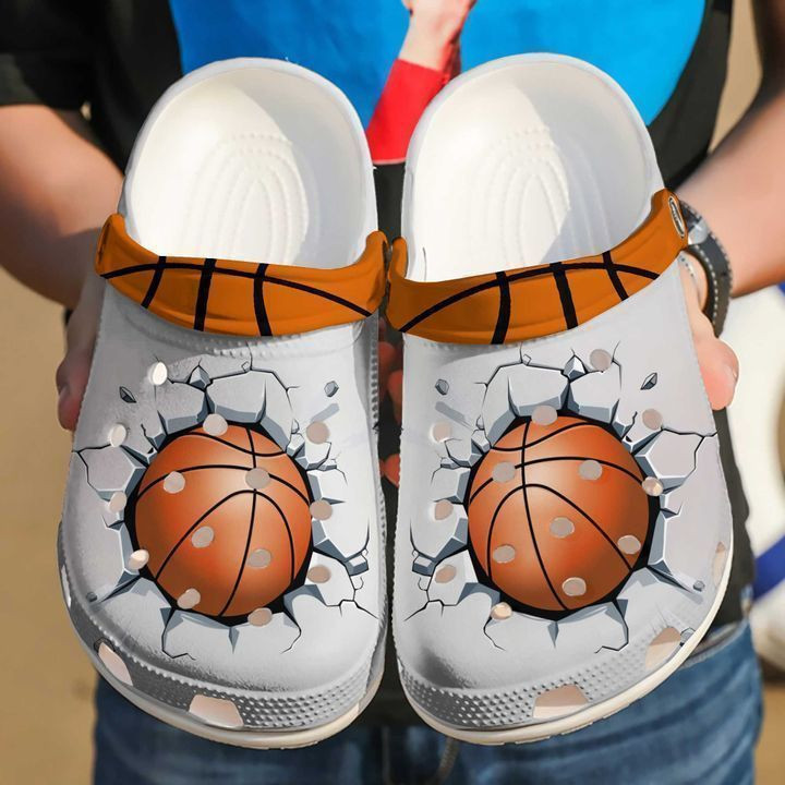 Basketball Wall Crack Ball Crocs Classic Clogs Shoes