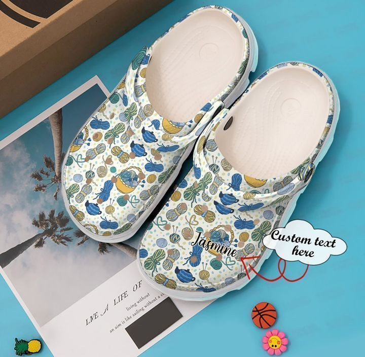 Knitting Personalized Lovers Crocs Classic Clogs Shoes
