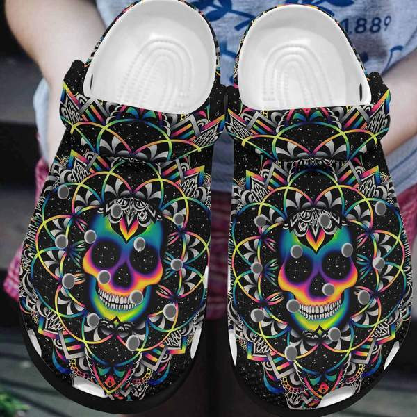 Colorfull Skull Crocs Clog Shoesshoes Crocbland Clog Gifts For Men Women