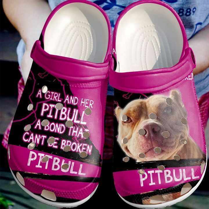 Pitbull A Girl And Her Crocs Classic Clogs Shoes