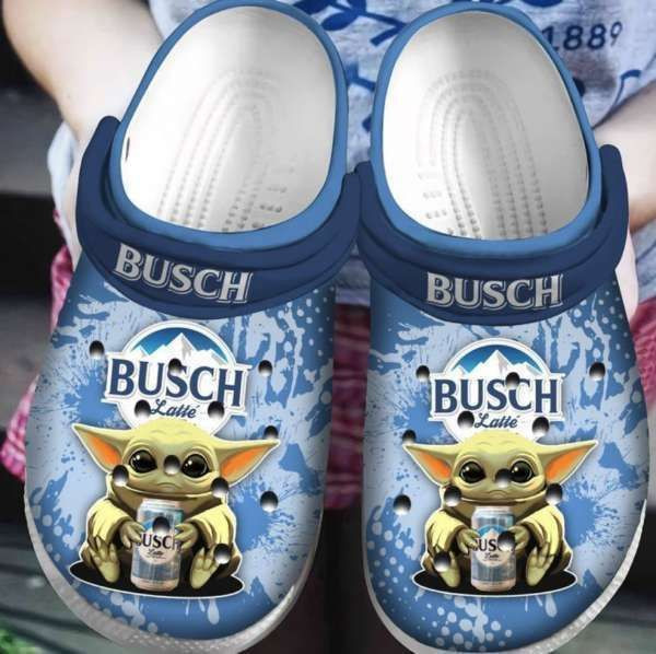 Baby Yoda Hug Busch Latte Crocs Clog Shoes