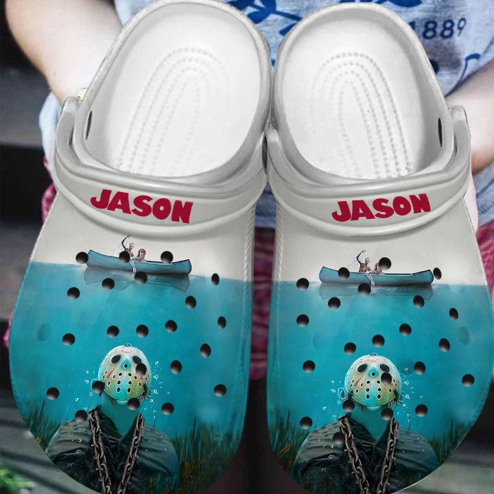 Jason Voorhees In The Ocean Crocs Crocband Clogs