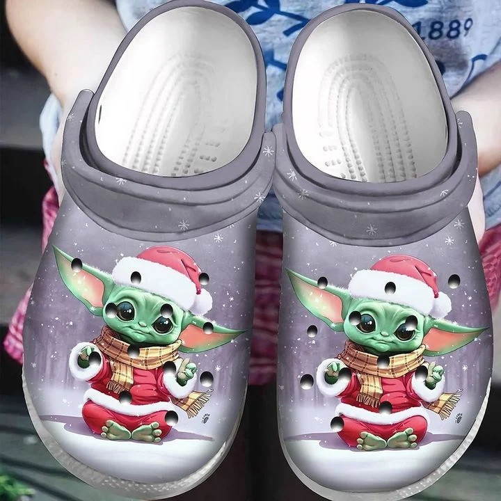 Baby Yoda In Santa Claus Suit Crocs Crocband Clog Shoes For Men Women