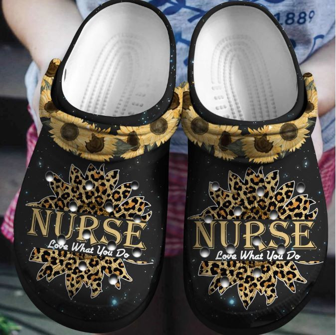 Nurse Love What You Do Shoes - Leopard Skin Sunflower Custom Shoes Birthday Gift For Women Girl Friend