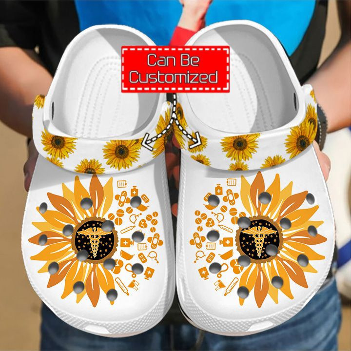 Nurse Crocs - Nurse Sunflower Clog Shoes For Men And Women