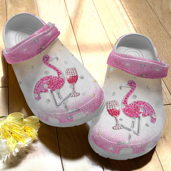 Flamingo And Wine Shoes - Party Custom Shoes Birthday Gift For Women Girl Daughter Sister Niece Friend