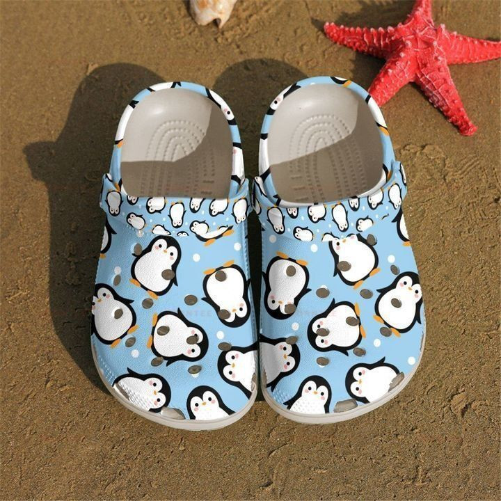 Penguin Cutie Ocean Gift For Lover Rubber Crocs Clog Shoes Comfy Footwear