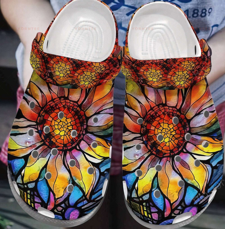 Flower Glasses 5 Gift For Lover Rubber Crocs Clog Shoes Comfy Footwear