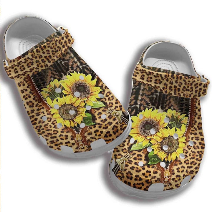 Animal Skin Sunflower Shoes Women - Cheetah Sunflower Shoes Custom Shoe Gifts For Mother Day