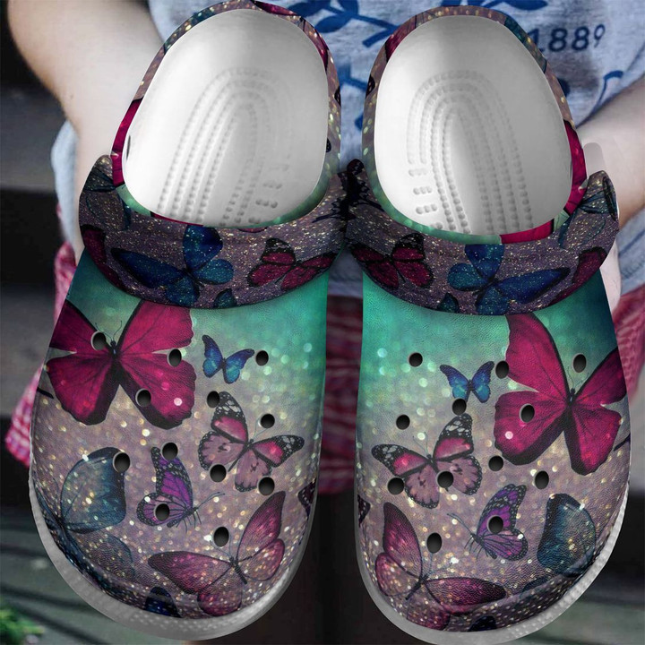 Butterfly On Bling Road Shoes For Women - Butterfly Custom Shoes Birthday Gifts For Daughter Mom