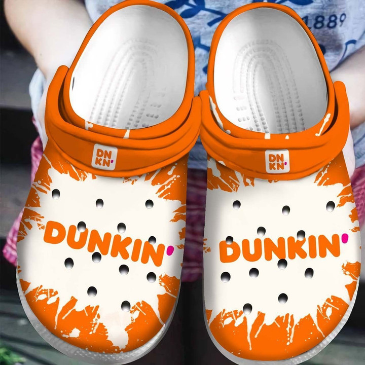 Dunkin Donut Gift For Lover Rubber Crocs Clog Shoes Comfy Footwear