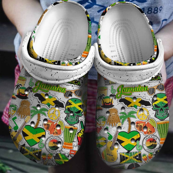 Jamaican Symbols For Men And Women Rubber Crocs Clog Shoes Comfy Footwear