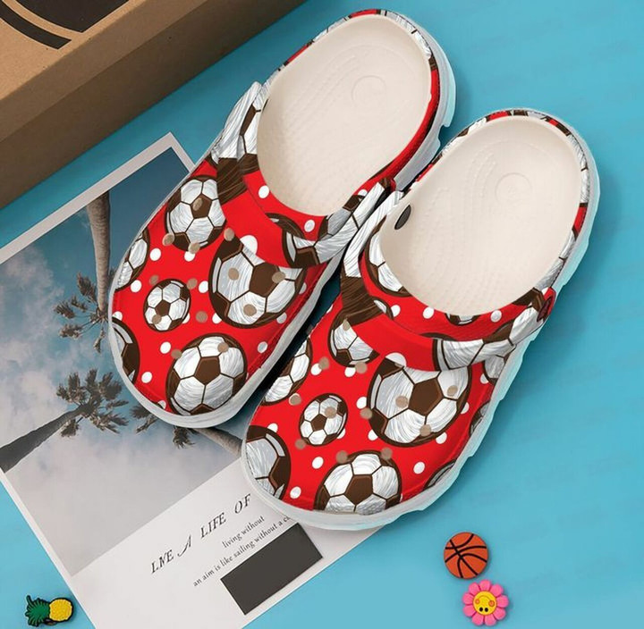 Soccer Ball Pattern 102 Gift For Lover Rubber Crocs Clog Shoes Comfy Footwear