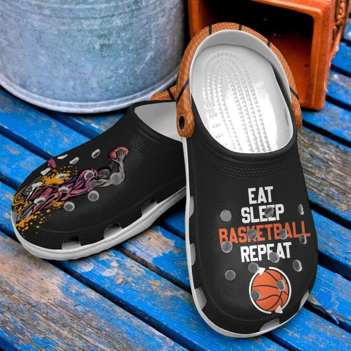 Basketball Crocs - Basketball Eat Sleep Clog Shoes For Men And Women