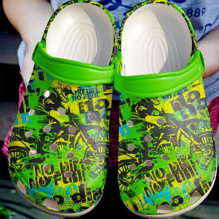 Motor Dirt Fun Gift For Fan Classic Water Rubber Crocs Clog Shoes Comfy Footwear