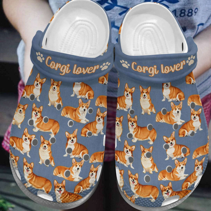 For Corgi Lover Rubber Crocs Clog Shoes Comfy Footwear
