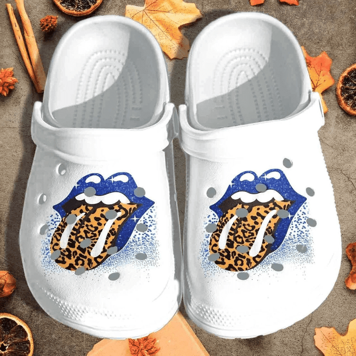 Leopard Tongue Gift For Lover Rubber Crocs Clog Shoes Comfy Footwear
