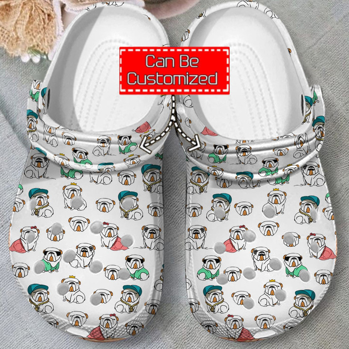 Animal Print Crocs - Bulldog Pattern Clog Shoes For Men And Women