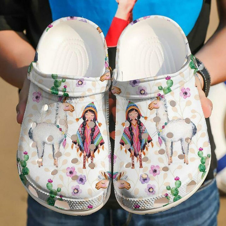 Llama And Child Personalized 102 Gift For Lover Rubber Crocs Clog Shoes Comfy Footwear