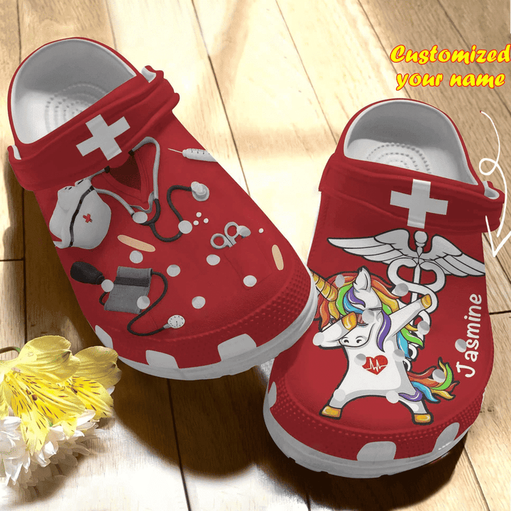 Nurse Crocs - Personalized Scrubs For Nurses And Unicorn Clog Shoes For Men And Women