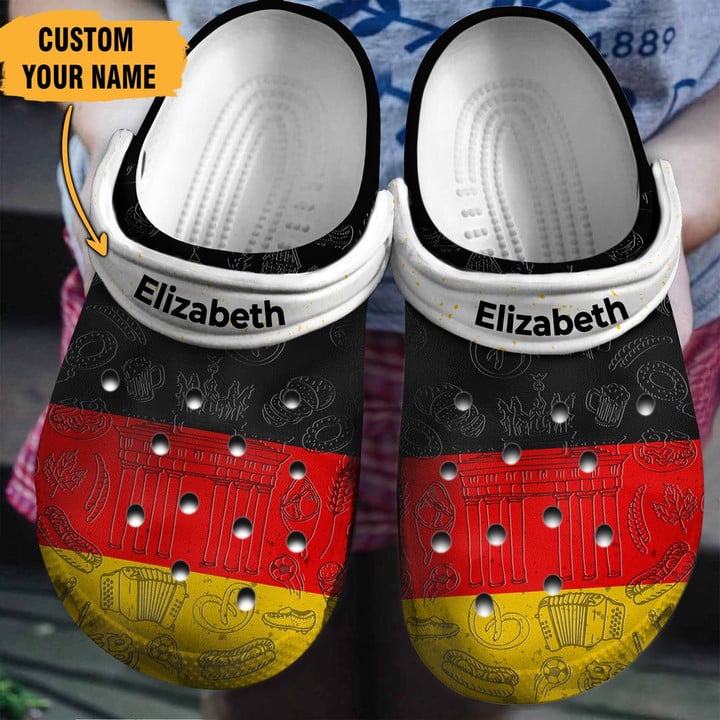 Germany Flag Gift For Fan Classic Water Rubber Crocs Clog Shoes Comfy Footwear