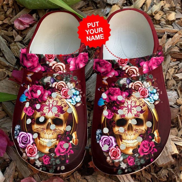 Skull Crocs - Floral Clog Shoes For Men And Women