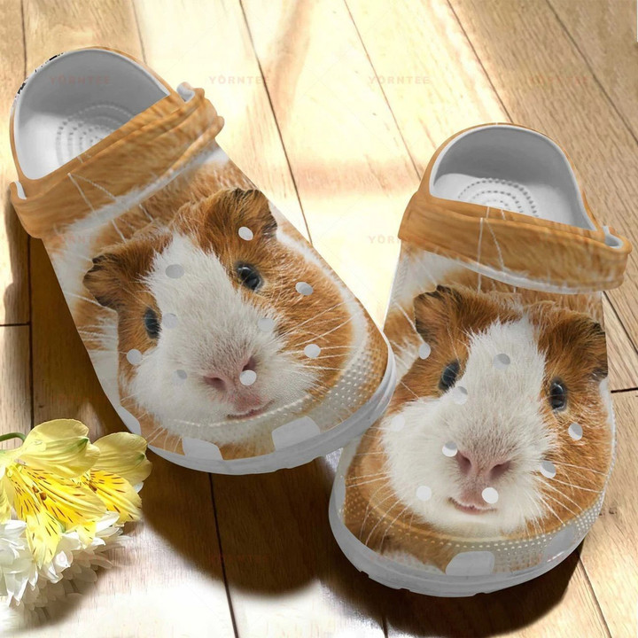 Custom Name Cute Guinea Pig Gift For Lover Rubber Crocs Clog Shoes Comfy Footwear