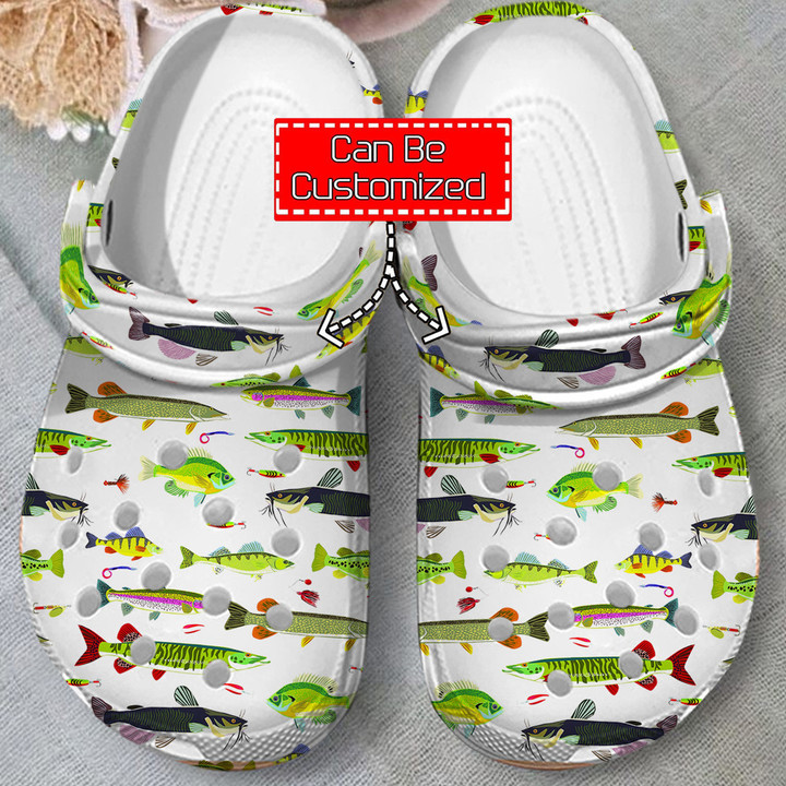 Fishing Crocs - Fish Pattern Clogs Shoes For Men/Women For Men And Women