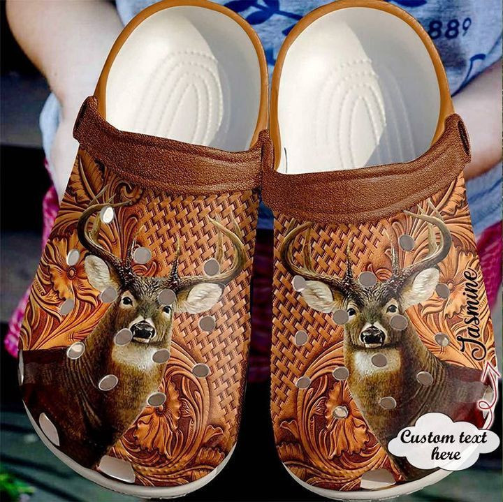 Hunting Crocs - Personalized Hunting Whitetail Clog Shoes For Men And Women