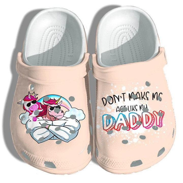 Unicorn Muscle Crocs Shoes For Daughter - Dadacorn Crocs Gifts Fathers Day 2021