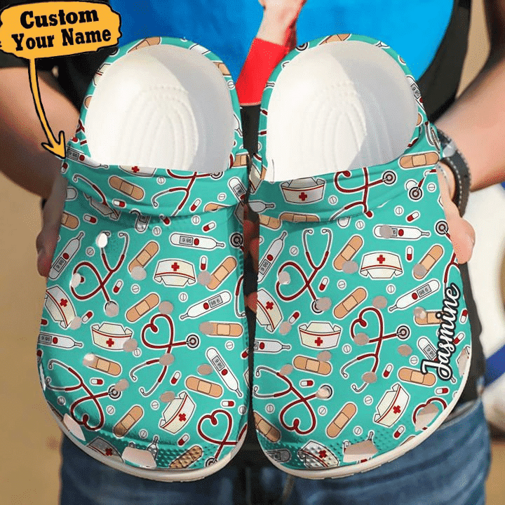 Nurse Crocs - Nurse Personalized Medical Patterns Clog Shoes For Men And Women
