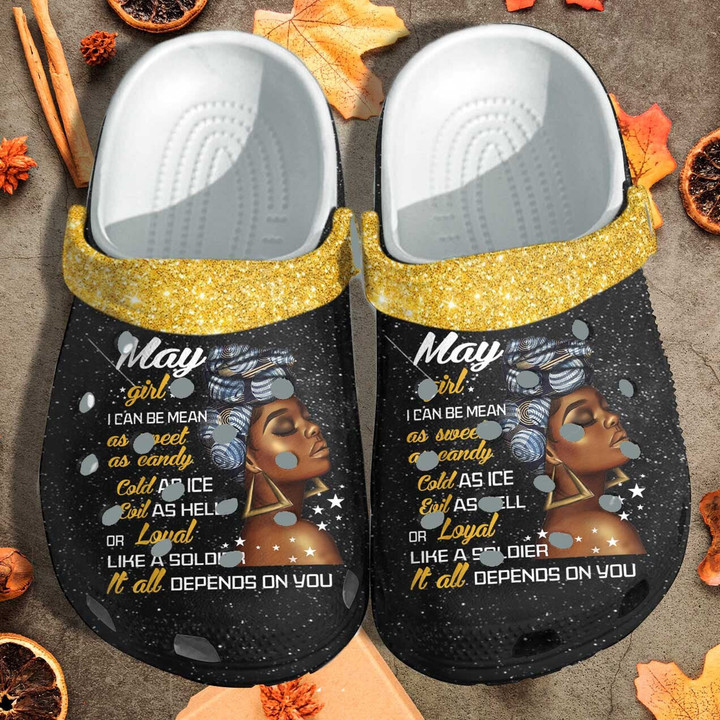 May Girl Black Queen Custom Shoes - Evil Loyal Outdoor Shoes Birthday Gift For Women Girl Daughter