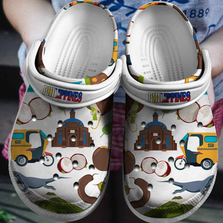 Colorful Symbols Of Filipino For Men And Women Gift For Fan Classic Water Rubber Crocs Clog Shoes Comfy Footwear