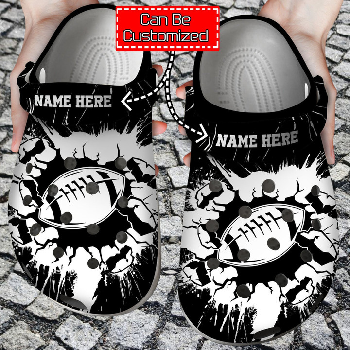Personalized Smashing Football Crocs Crocs Clog Shoes