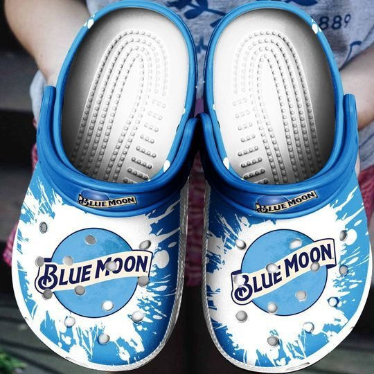Blue Moon Beer Drink Gift Rubber Crocs Clog Shoes Comfy Footwear