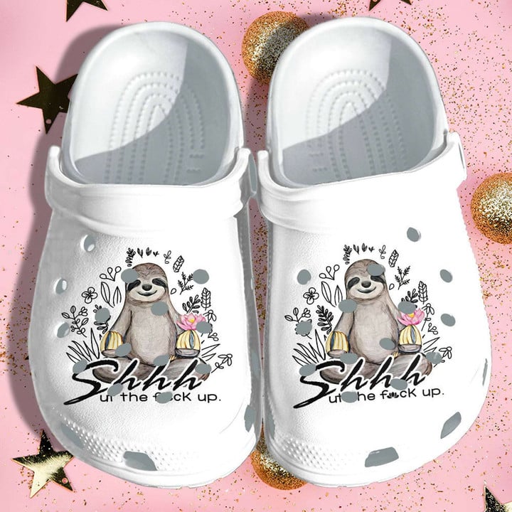 Sloth Peace Yoga Mothers Day Rubber Crocs Clog Shoes Comfy Footwear