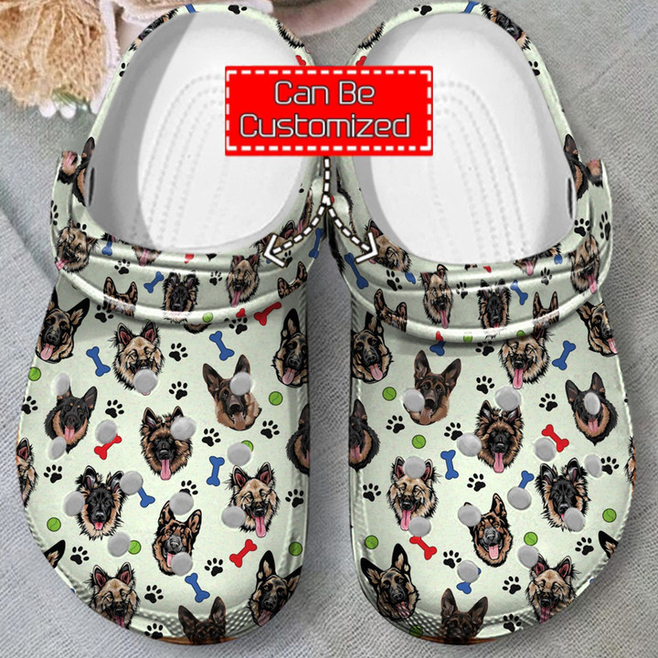 Animal Print Crocs - German Shepherds Pattern Clog Shoes For Men And Women