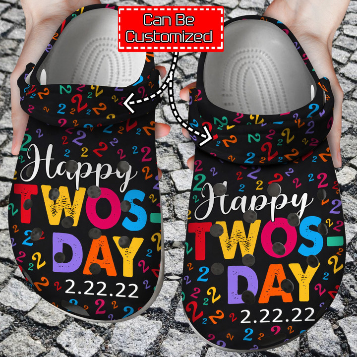 Personalized Happy Twosday 22222 Crocs Crocs Clog Shoes