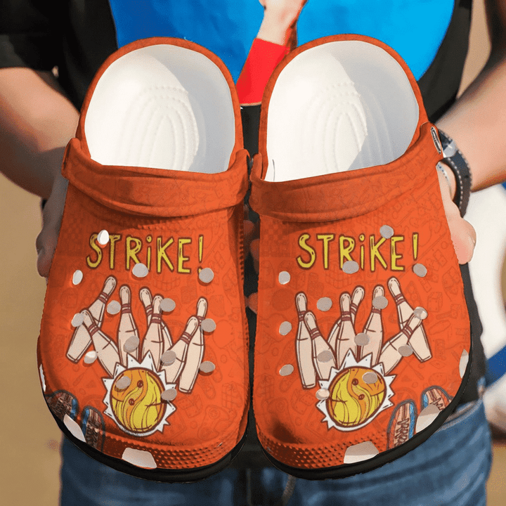 Bowling Strike Clog Gift For Lovers Native American Gift For Lover Rubber Crocs Clog Shoes Comfy Footwear