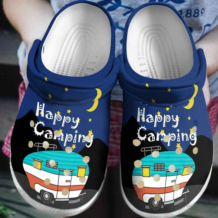 Camping In The Weekend Sky Night 102 Gift For Lover Rubber Crocs Clog Shoes Comfy Footwear