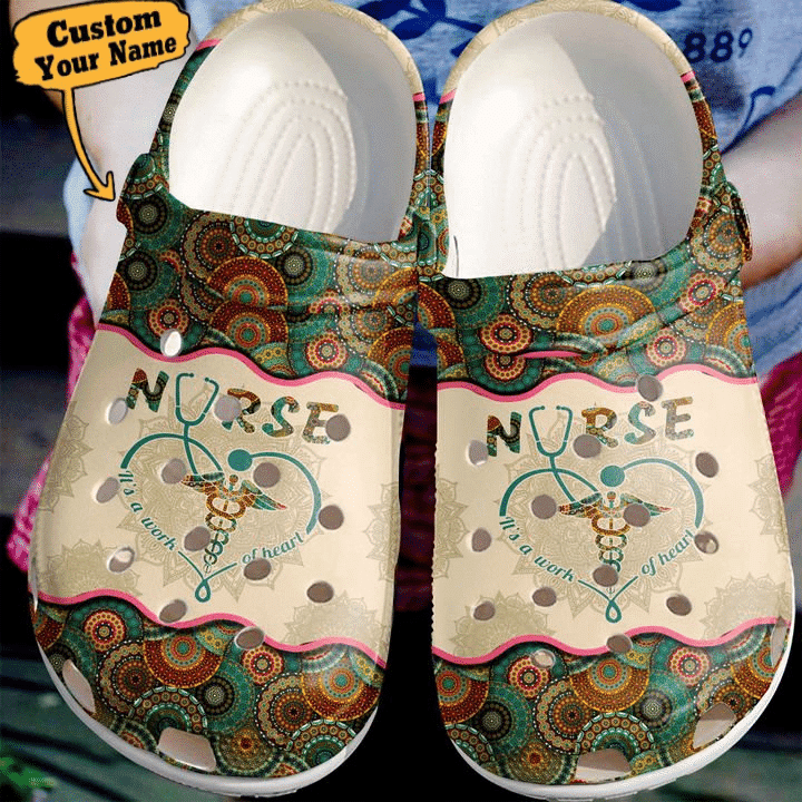 Nurse Crocs - Nurse A Work Of Heart Love Doctor Clog Shoes For Men And Women