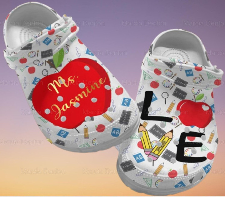 Proud To Be A Teacher Gift For Fan Classic Water Rubber Crocs Clog Shoes Comfy Footwear