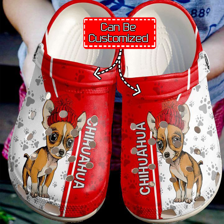 Dog Crocs - Chihuahua Love Red Crocs Clog Shoes For Men And Women