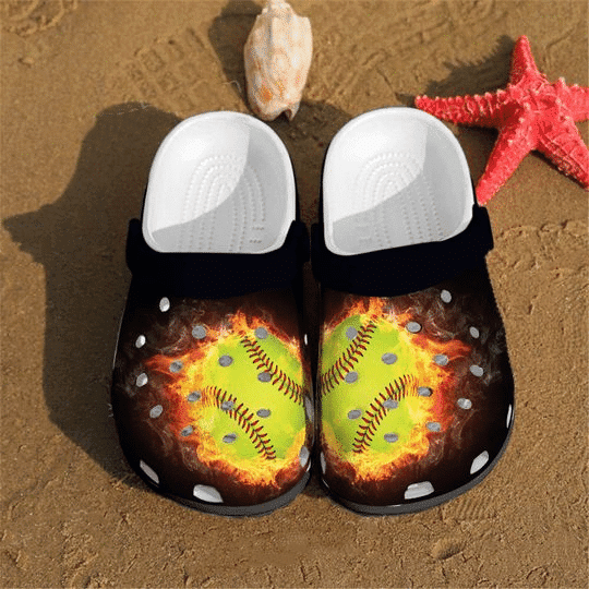 Softball Rubber Crocs Clog Shoes Comfy Footwear
