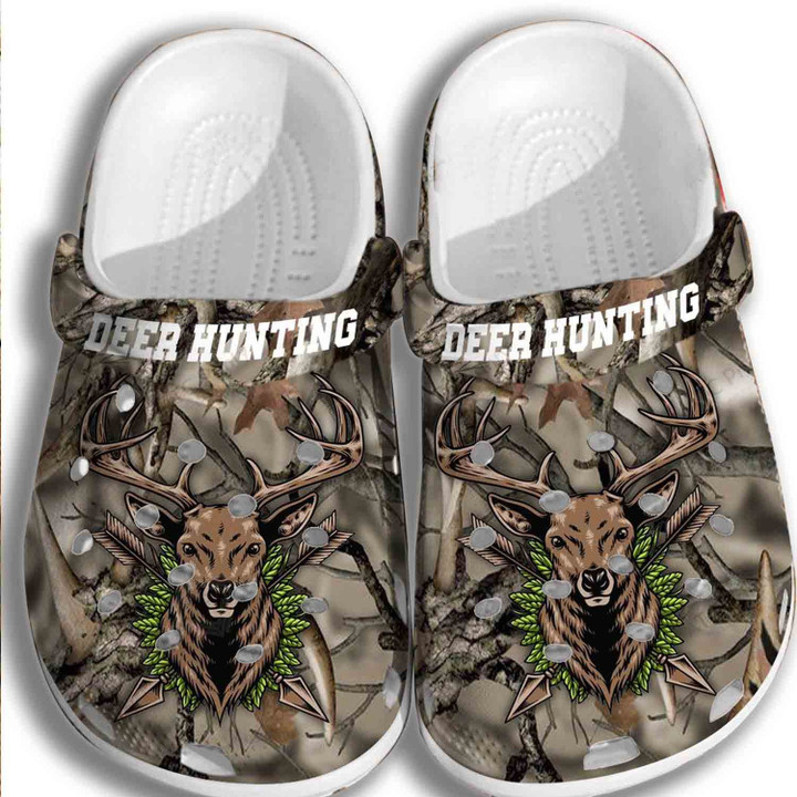 Deer Hunting Croc Shoes For Men - Deer Shoes Crocbland Clog Gifts For Father Day Grandpa
