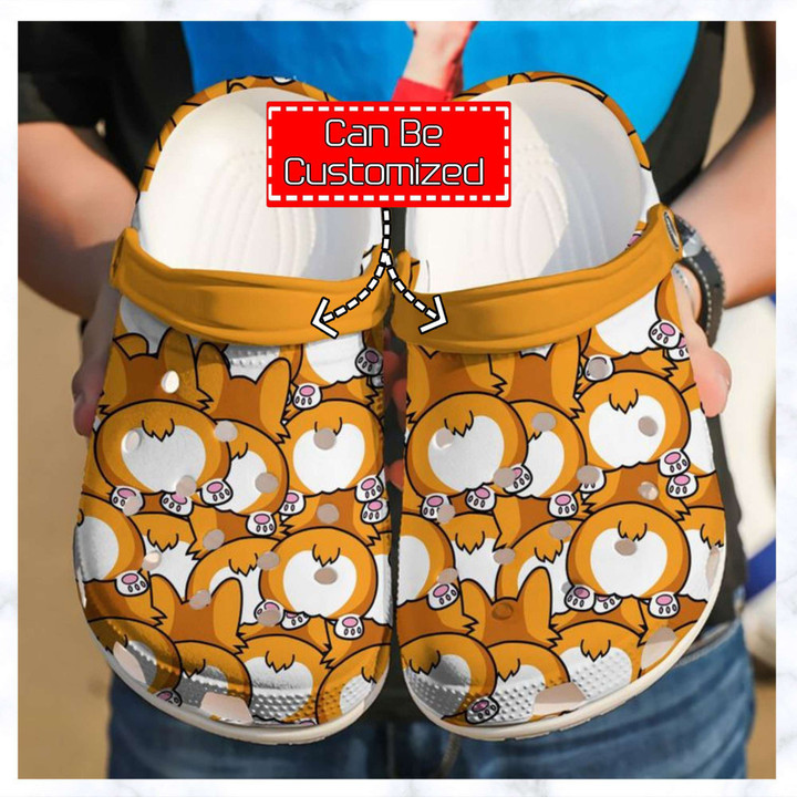Dog Crocs - Personalized Corgi Butts Clog Shoes For Men And Women